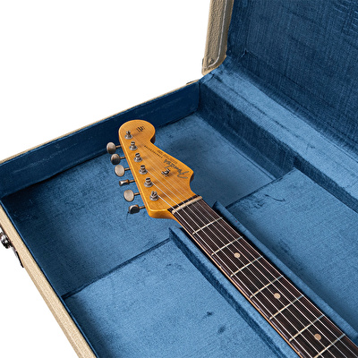Fender Custom Shop Limited Edition 1963 Stratocaster Journeyman Relic Aged Candy Apple Red Elektro Gitar