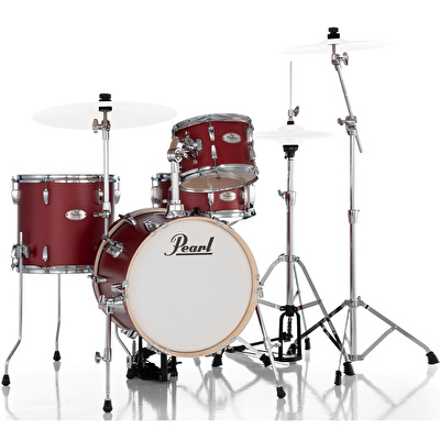 PEARL MT564/C-D747 Midtown Matte Red 4 Parça (16B/10T/13F/13S) Aksamlı Akustik Davul Seti