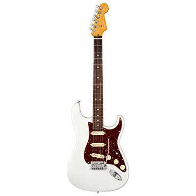 Fender American Ultra Stratocaster Gülağacı Klavye Arctic Pearl Elektro Gitar