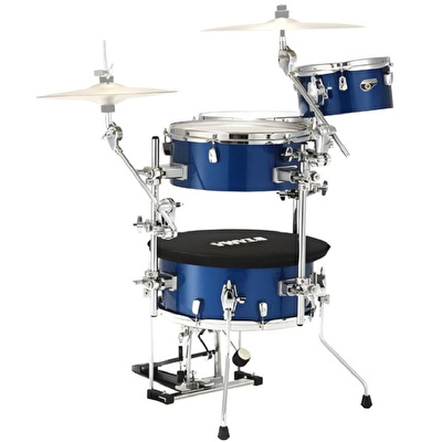 TAMA CJB46C-ISP - Cocktail-JAM Indigo Sparkle 4 Parça (16B/10T/14F/12S) Aksamlı & Çantalı Kompakt Akustik Davul Seti