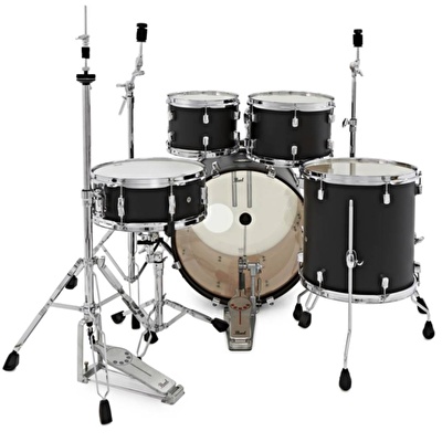 PEARL DMP925S/C227 Decade Maple Satin Slate Black 5 Parça (22B/10T/12T/16F/14S) Aksamlı Akustik Davul Seti