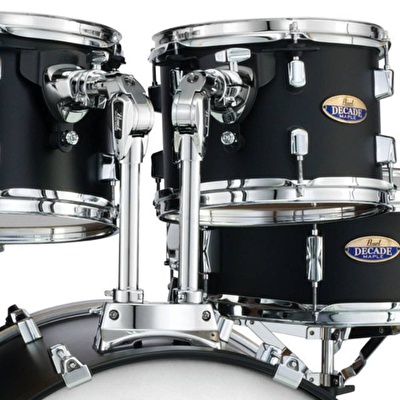 PEARL DMP925S/C227 Decade Maple Satin Slate Black 5 Parça (22B/10T/12T/16F/14S) Aksamlı Akustik Davul Seti