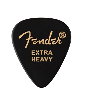 Fender 351 Shape Premium Picks Extra Heavy Siyah (12'li Paket)