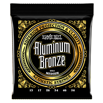 ERNIEBALL P02564 - Medium Alüminyum Bronz 13-56 Akustik Gitar Tel Seti