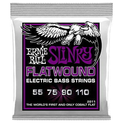 Ernie Ball P02811 (55-110) Power Slinky FlatWnd Bas Gitar Teli