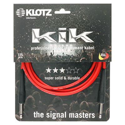 Klotz KIK 3mt Kırmızı Enstrüman Kablosu
