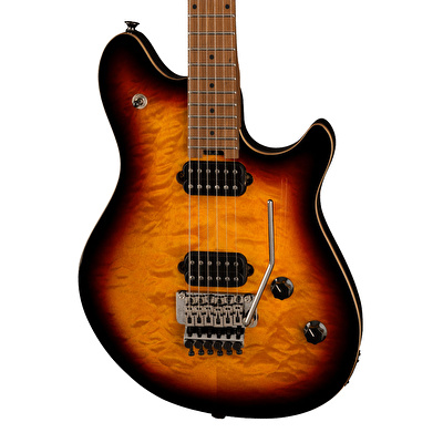 EVH Wolfgang WG Standard QM Fırınlanmış Akçaağaç Klavye 3-Color Sunburst Elektro Gitar