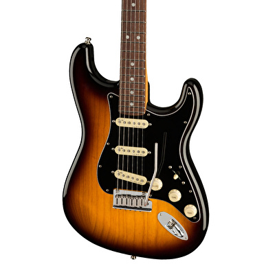 Fender American Ultra Luxe Stratocaster Gülağacı Klavye 2-Color Sunburst Elektro Gitar