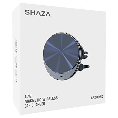 SHAZA SF5503 Magsafe Uyumlu 15W Kablosuz Şarj 2in1 Araç İçi Telefon Tutucu