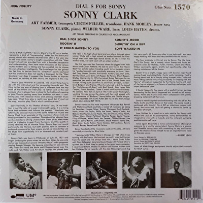 Sonny Clark – Dial "S" For Sonny (Blue Note Classic Series)