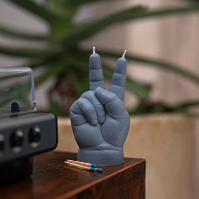 CANDLE HAND Baby Peace Mum Gri