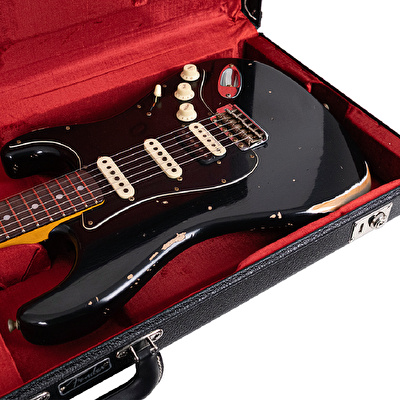 Fender Custom Shop Limited Edition 1967 HSS Stratocaster Relic Aged Black Elektro Gitar