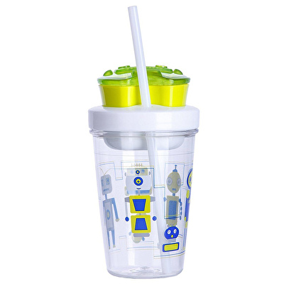 CONTIGO Snack Straw Robot Green