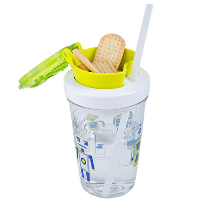 CONTIGO Snack Straw Robot Green