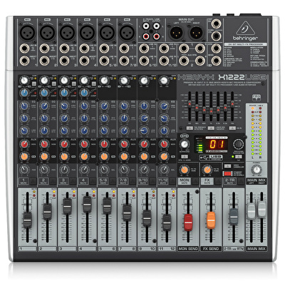 BEHRINGER X1222USB 12-Kanal 2/2-Bus Analog Mixer