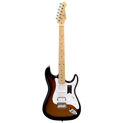Mantic MST100-HSB Aksesuarlı ve Amfili Sunburst Elektro Gitar Paketi