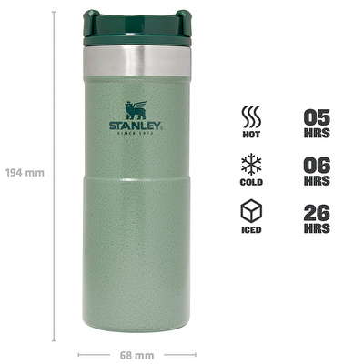 STANLEY 0.35L Classic Neverleak™ Travel Mug - Hammertone Green Matara