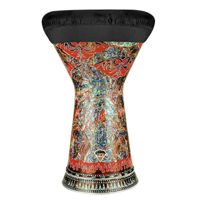 GEF ELFAN ADB23-6519 Kültürel Motifli Darbuka 23cm