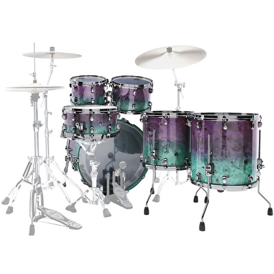 Tama WBS62RBMS-NMF Limited Starclassic Walnut/Birch Nebula Mappa Burl Fade 6 Parça (22B/10T/12T/14T/16F/14S) Akustik Davul Seti