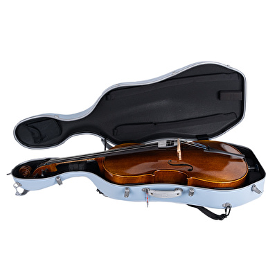 DXKY DCC-2LBL Karbon Çello Case (Açık Mavi)