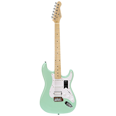 Mantic MST100-HGR Aksesuarlı ve Amfili Yeşil Elektro Gitar Paketi