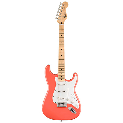 Squier FSR Sonic Stratocaster Akçaağaç Klavye Tahitian Coral Renk