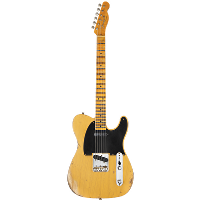 Fender Custom Shop W21 Limited Edition 1951 Telecaster Heavy Relic Akçaağaç Klavye Aged Butterscotch Blonde Elektro Gitar
