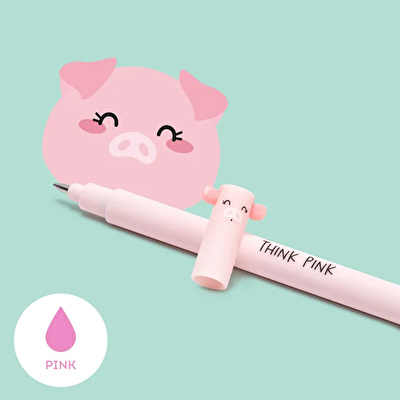 LEGAMI Silinebilir Jel Kalem Piggy Pembe