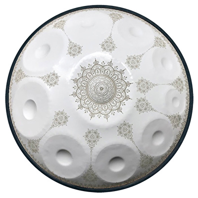 YOGIXO Handpan 432Hz. 22'' - 12 Notalı - White Moon Datura (Dm Amara)
