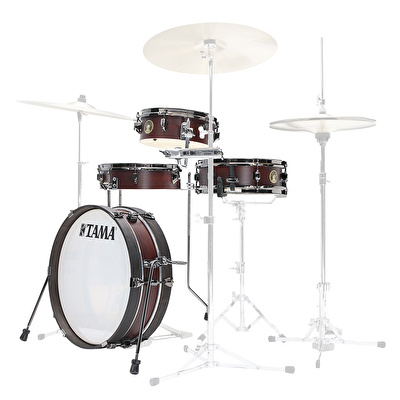TAMA LJK48PBN-BWW Limited Club-JAM Pancake Burgundy Walnut Wrap 4 Parça (18B/10T/13F/12S) Akustik Davul Seti