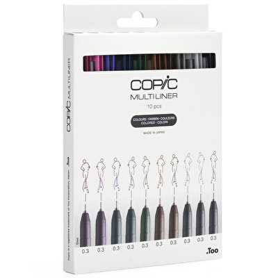 COPIC Multiliner Classic Color 10'lu Kalem Seti
