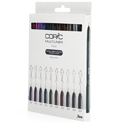 COPIC Multiliner Classic Color 10'lu Kalem Seti