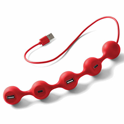 LEXON Peas Hub 2 USB Çoğaltıcı Kırmızı