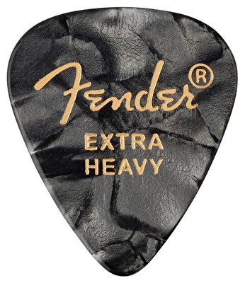 Fender 351 Shape Premium Picks Extra Heavy Siyah (12'li Paket)
