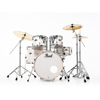 PEARL EXX705NBR/C777 Export EXX Slipstream White 5 Parça (20B/10T/12T/14F/14S) HWP-834 Aksam Setli ve Sabian SBR Zil Setli Akustik Davul Seti