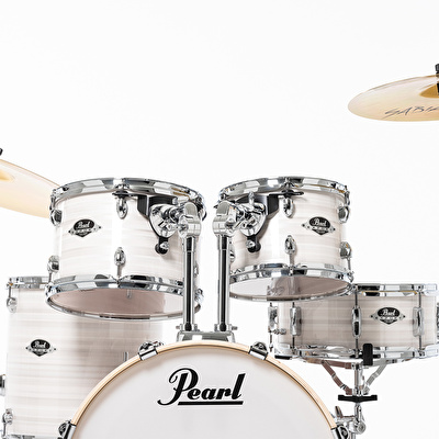 PEARL EXX705NBR/C777 Export EXX Slipstream White 5 Parça (20B/10T/12T/14F/14S) HWP-834 Aksam Setli ve Sabian SBR Zil Setli Akustik Davul Seti