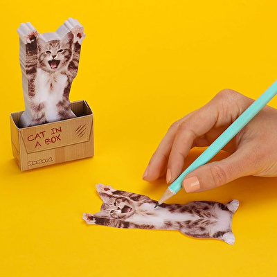 MUSTARD Cat in a Box Yapışkanlı Not Kağıdı