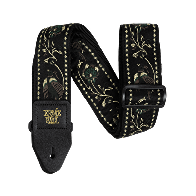 ERNIE BALL Black Pleasant Pheasant Jacquard Gitar Askısı