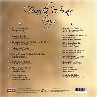 Funda Arar - Rüya (Özel Solid Sarı Plak)