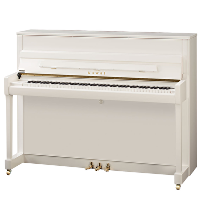 KAWAI K-200 WH/P Parlak Beyaz 114 CM Duvar Piyanosu