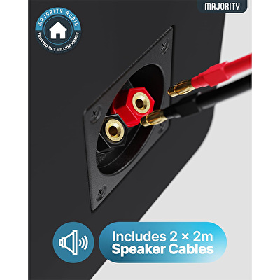 Majority D70X Raf Tipi Pasif Siyah Hoparlör