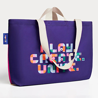 ROOT Pembe & İndigo Kanvas Çanta