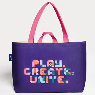 ROOT Krem & İndigo Kanvas Çanta