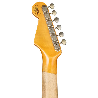 FENDER Custom Shop 1958 Stratocaster Akçaağaç Klavye Relic Faded Aged Candy Apple Red Elektro Gitar