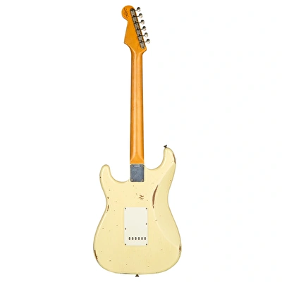 FENDER Custom Shop 1960 Stratocaster Relic Gülağacı Klavye Vintage White Tortoise Shell PG Elektro Gitar