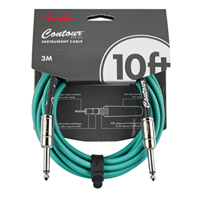 FENDER Contour Serisi 3m Sherwood Green Enstrüman Kablosu