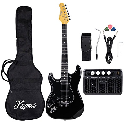 KOZMOS KGP-202LHSS-BK Solak Elektro Gitar Paketi