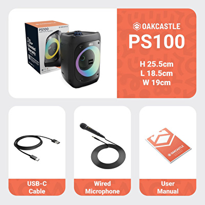 Oakcastle PS100 Party Box Taşınabilir Bt Hoparlör