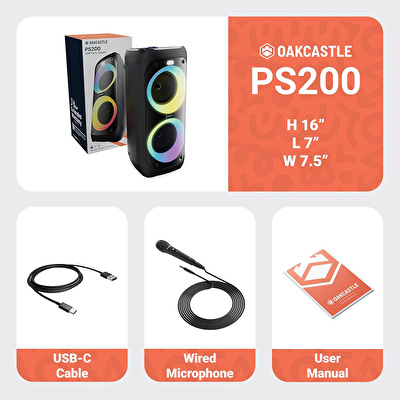 Oakcastle PS200 Party Box Taşınabilir Bt Hoparlör