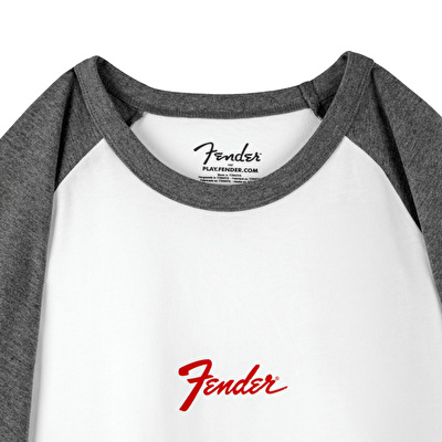 FENDER® Raglan Long Sleeve Beyaz ve Antrasit T-Shirt